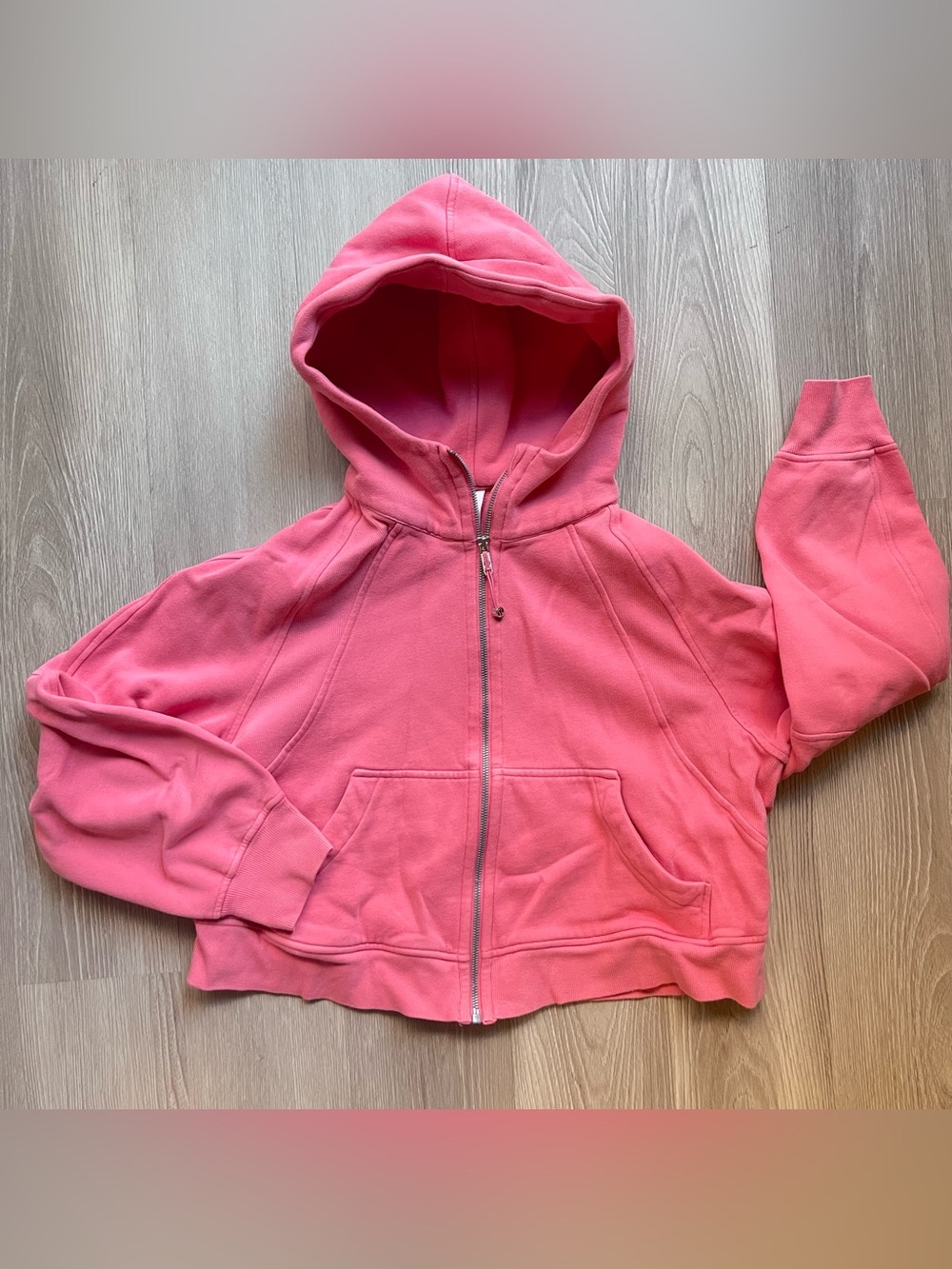 Lululemon Oversized Scuba Cropped Hoodie Pink W3EOZS Size M/L